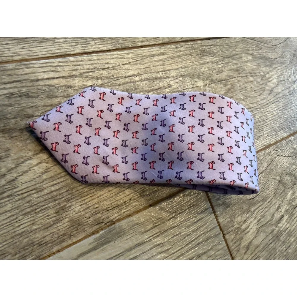 Zadi Andrews Ties 100% Silk Neck Tie Novelty Necktie Weiner Dog Italy‎ Italian